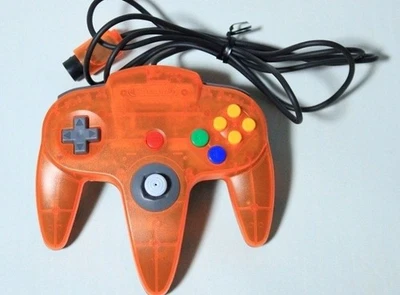 Nintendo 64 ControllerDaiei Hawks Clear Orange & Black Control Pad n64 Japan - Image 1 of 2