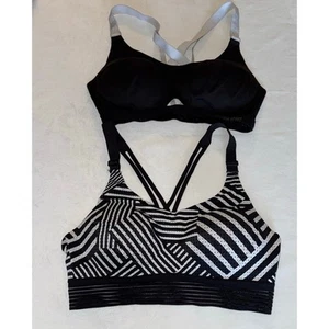 Victoria's Secret Sport Logo Strap 36C Lightweight Wireless Sport Bra Lot x2 - Picture 1 of 8