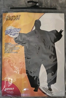 Spirit Halloween Costume Super Skins Inflatable Black Blimp Suit Adult One Size - Image 1 of 4