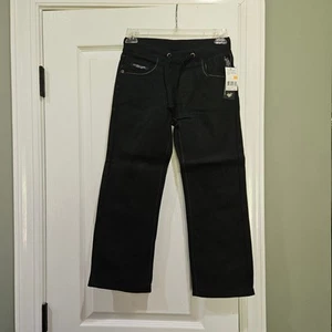 NWT U.S. Polo Assn. Black Boys Pull On Wide Leg Jeans Size 7 - Picture 1 of 7