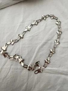 Designer 835 silver modernist necklace links - Picture 1 of 4