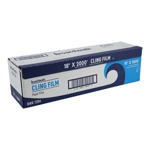7204 Clear PVC Food Wrap Film, 18" x 2000 ft Roll - Picture 1 of 7