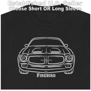 Camiseta DigiRods Pontiac Firebird Vintage Años 70 Modelo Boceto Líneas Dibujos Coche - Imagen 1 de 8