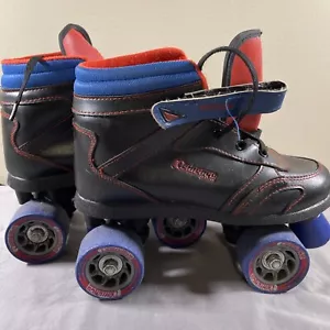 CHICAGO Skates Boys Black Red Sidewalk Roller Skates Size 4 - Picture 1 of 12