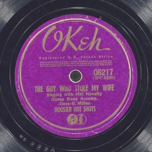 HOOSIER HOT SHOTS The Guy Who Stole My Wife / St. Louis Blues OKEH 6217 VG 78 - Picture 1 of 4