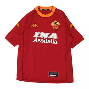 Camiseta AS Roma Home | Camiseta de fútbol vintage de la Serie A roja de Kappa 2000/01 para hombre - Imagen 1 de 4