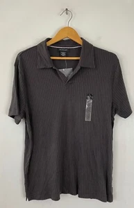 NUEVO CON ETIQUETAS CALVIN KLEIN JEANS Para Hombre Grande Negra a Rayas Cuello de V - Imagen 1 de 5