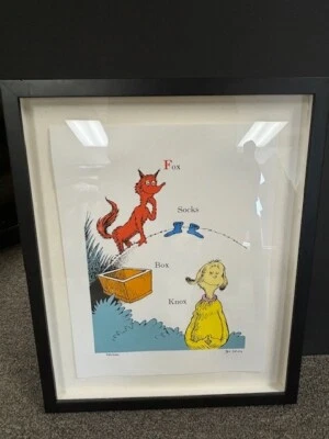Dr Seuss Litograph, Fox in Socks, Fox Socks Box Knox Foto 1 de 4