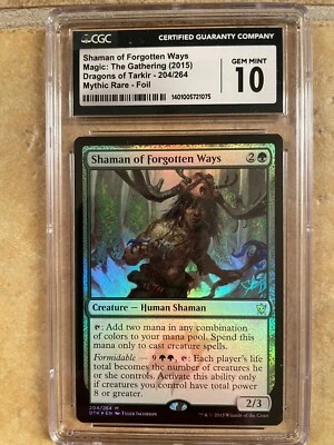 MtG - FOIL Shaman of Forgotten Ways - Dragons of Tarkir - CGC 10 Gem Mint Pop 1! - Image 1 of 2