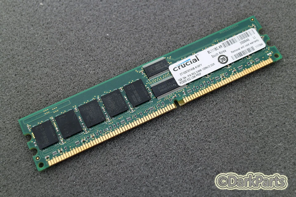 Crucial CT12872Y40B.K18FY 1GB PC3200 REG ECC Server Memory RAM - Image 1 of 1