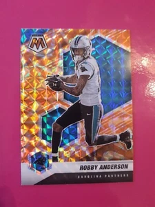 2021 Panini Mosaic #37 Robby Anderson Carolina Panthers Reactive Orange Prizm - Bild 1 von 2