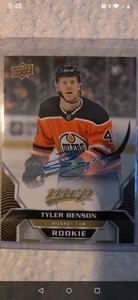 2020/2021  TYLER BENSON MVP ROOKIE CARD AUTOGRAPH CARD #247
