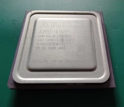 PROCESSORE CPU AMD K6-3+ K6-III+/400ATZ 1.6V CORE 1999 SUPER SOCKET 7 RARE! - Immagine 1 di 4