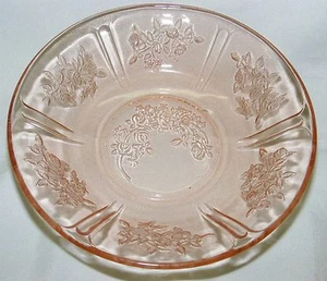 Federal Sharon Pink Cereal Bowl - Depression Era -Cabbage Rose - Picture 1 of 1