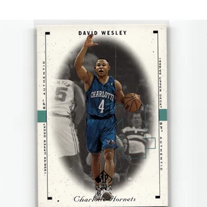 Carta Basket 1998 SP Autentica David Wesley #18 Charlotte Hornets - Foto 1 di 2
