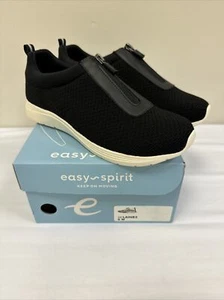 Easy Spirit Laine 2 Mesh Front Zip Slip On Sneakers, Black, Womens 6 M - Picture 1 of 9