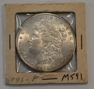 1896 Morgan Dollar Uncirculated Philadelphia Mint Nice BU Free Shipping! - Picture 1 of 2