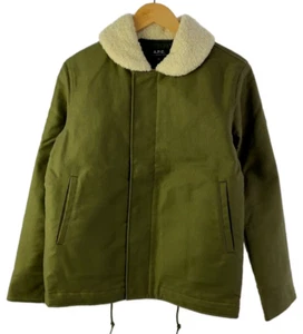 A.P.C. Jacket cotton khaki XS Used Body width 50cm Length 64.5cm From Japan - Picture 1 of 5