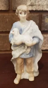 Royal Doulton Fine Porcelain Nativity Replacement Figure 2005 Shepherd w/ Lamb! - Picture 1 of 7