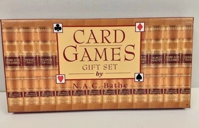 Card Games Gift Set w/Instruction Booklet and Two Decks N. A. C. Bathe NEW  - Image 1 of 4