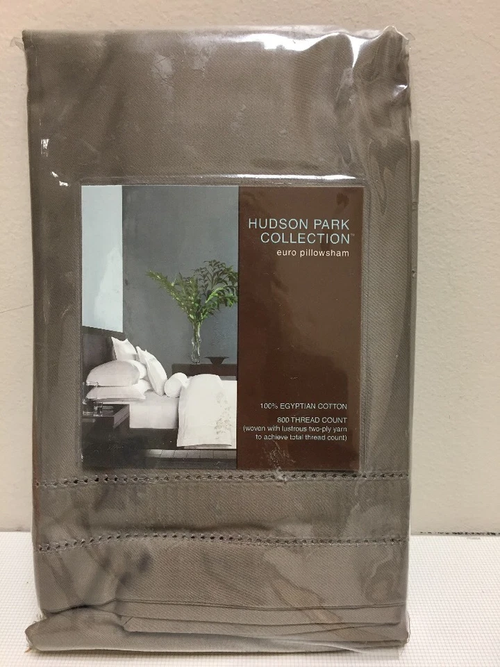 Hudson Park Bedding 800TC SOLID Euro Pillow Sham Mocha
