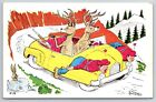 Bob Petley Lafe C-79 Deer Bucks Shoot Hunters Unposted Postcard Very Clean