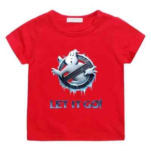 Ghostbusters Frozen Empire Funny Cotton T-Shirt Red Kids Size 110 - Picture 1 of 1