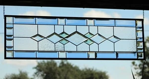 Stained Glass Panel,Transom,Sidelight-38 3/4x11 3/4" M-T-O - Picture 1 of 10