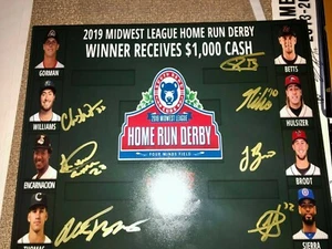 2019 MIDWEST LEAGUE ALL-STAR HOME RUN DERBY AUTOGRAPHED SIGNED 11X14 PHOTO PROOF - Picture 1 of 6