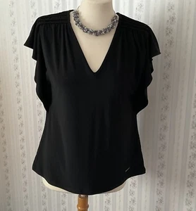 Anne Klein Black Stretch Top UK S New With Tags - Picture 1 of 6