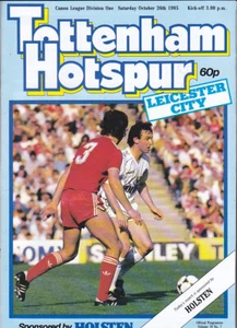 Tottenham Hotpsur V Leicester City 1985/86 26-10-1985 División 1 - Imagen 1 de 1