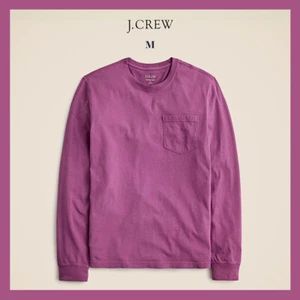 NEU - J. CREW Herren klassisches Langarm Vintage-Wash Baumwolle Tasche T-Shirt Gr. M - Bild 1 von 5