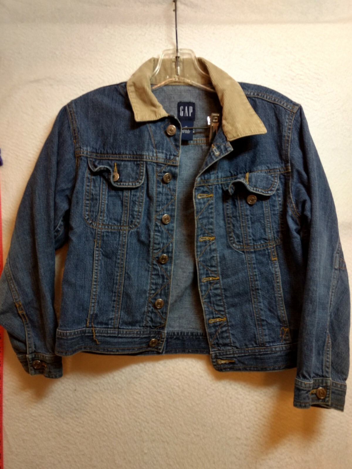 GAP Denim Jean Jacket Corduroy Collar 