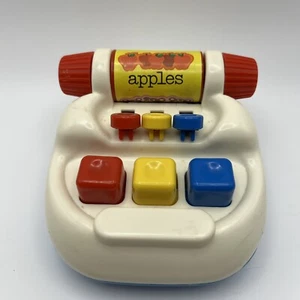 RAR Vintage Tomy Registrierkasse Kleinkind Spielzeug Schreibmaschine Dellen Drehknopf - Bild 1 von 2