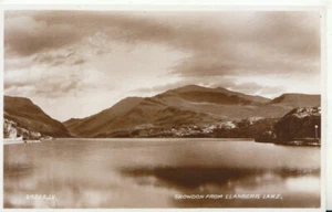 Wales Postcard - Snowdon from Llanberis Lake - Real Photograph - Ref TZ8845 - Picture 1 of 2