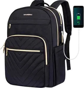 VANKEAN 15.6 Inch Laptop Backpack for Women Men Work Bag Fashion with USB Port, - Picture 1 of 10