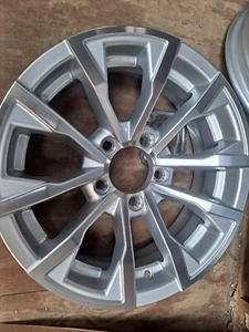 15x5 5x4.5 Silver Edge Trailer Wheel 15/5 5/4.5 3.19cb 0mm Offset - Picture 1 of 3