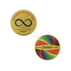 Jasmer Challenge Geocoin Geocaching Trackable - Picture 1 of 3