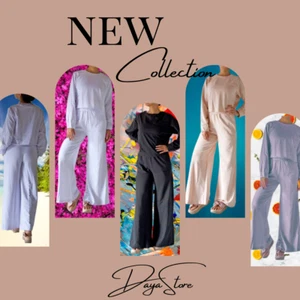 Damen 2-teiliges Outfit - Hose mit weitem Bein und Langarmpullover! - Bild 1 von 5