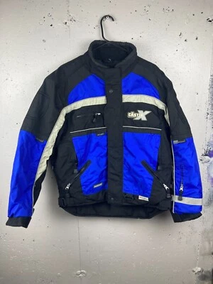Chaqueta de moto de nieve Castle X Moto Racing azul para hombre pequeña Foto 1 de 4