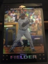 2007 Topps Chrome Refractor #66 Prince Fielder Rookie Cup Brewers, Tigers