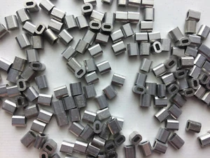 20x Aluminium Crimp Ferrules for 1.5mm Steel Wire Rope Stainless Rigging - Picture 1 of 2