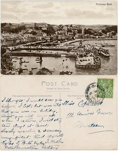 1916 PPC ROTHESAY + PORT BANNATYNE POSTMARK - Picture 1 of 3