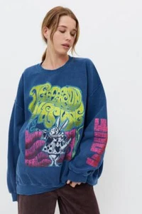 Urban Outfitters Women's Jefferson Airplane White Rabbit Slouchy Fit Sweatshirt - Picture 1 of 4