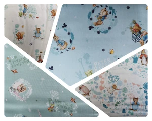 Peter Rabbit Garden Fabric FQ 1/2m 100% cotton Puddle Tiggy Ben Nutkin Flopsey - Picture 1 of 13