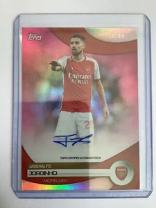 JUEGO EQUIPO TOPPS ARSENAL 2023/24 AUTO JORGINHO 78/99 - Imagen 1 de 2