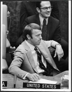 Foto de prensa original del astronauta Alan Shepard en las Naciones Unidas 1972 - Imagen 1 de 2