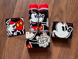 Vintage Walt Disney Mickey Mouse Toiletries 5 PC Soap Shampoo Conditioner Travel - Picture 1 of 11