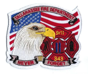 *RARE* Tallahassee FL Florida Fire Dept. 9-11 Memorial 343 *NEVER FORGET* patch - Picture 1 of 1