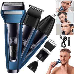 3-IN-1 Profi Haarschneidemaschine Trimmer Bart Rasierer Schneider Friseur Kabellos USA - Bild 1 von 13